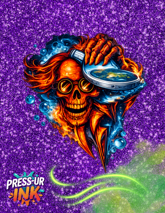 Flat Earth Skull Graphic Tee | Conspiracy Horror Streetwear Shirt