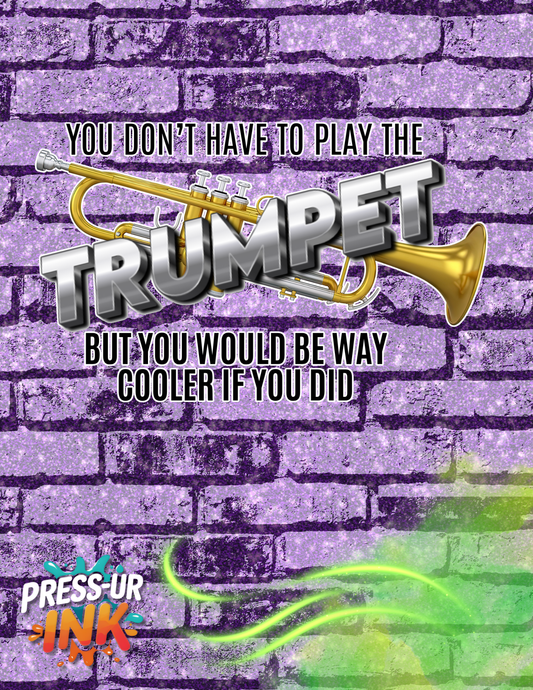 Trumpet Graphic Tee | Bold Brass Band Music Shirt