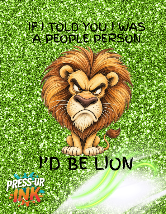 Custom Funny Grumpy Lion T-Shirt