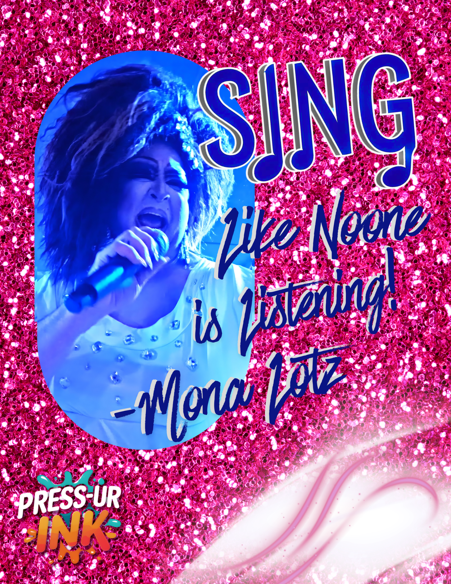 Mona Lotz “Sing Like No One Is Listening” Drag Queen Graphic Tee