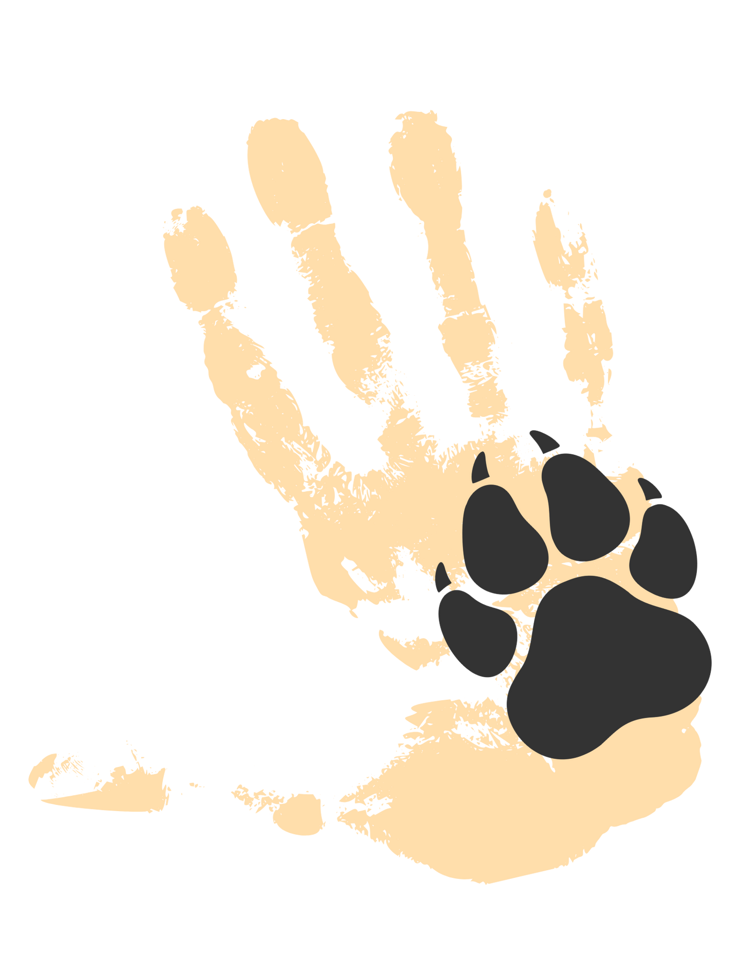 Hand And Paw Prints Dog Lover T-shirt
