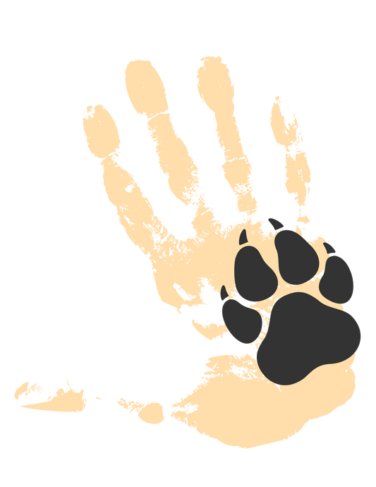 Hand And Paw Prints Dog Lover T-shirt