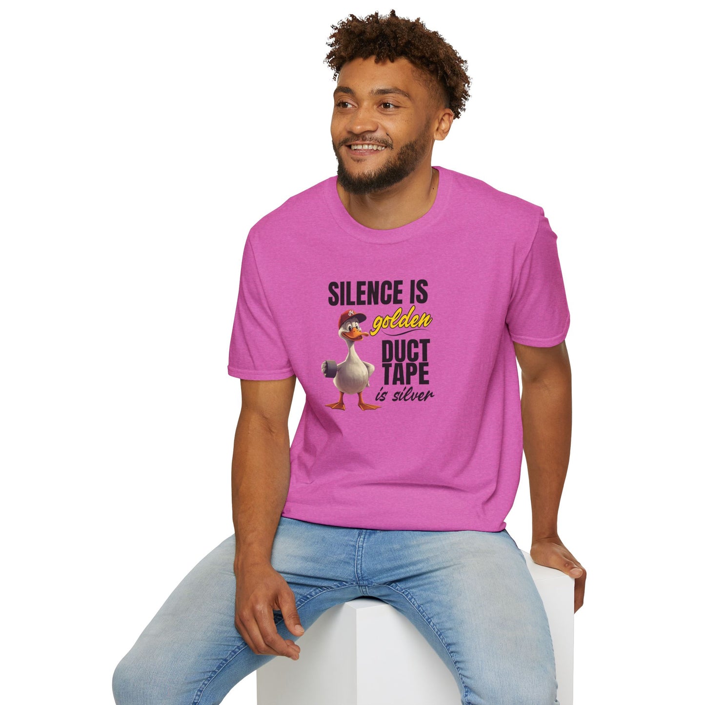 "Silence is Golden, Duct Tape is Silver" Funny Duck Tee