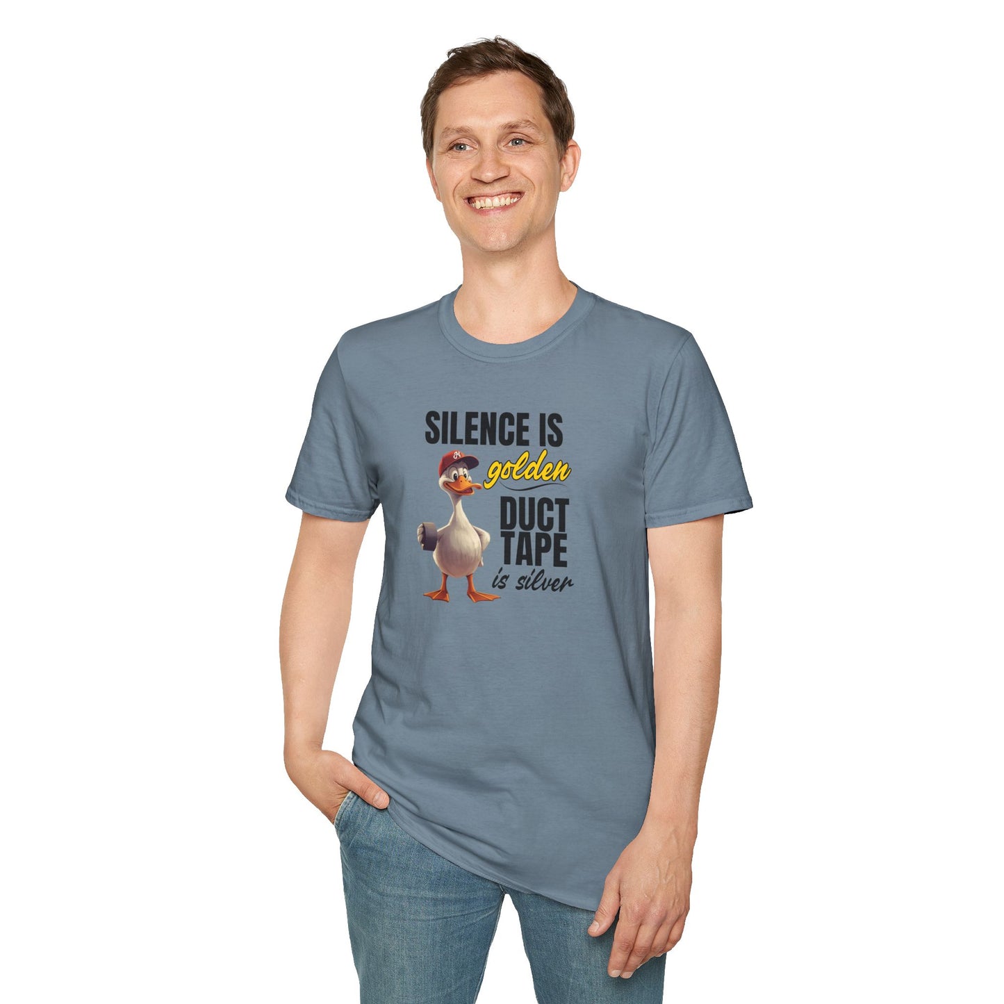 "Silence is Golden, Duct Tape is Silver" Funny Duck Tee