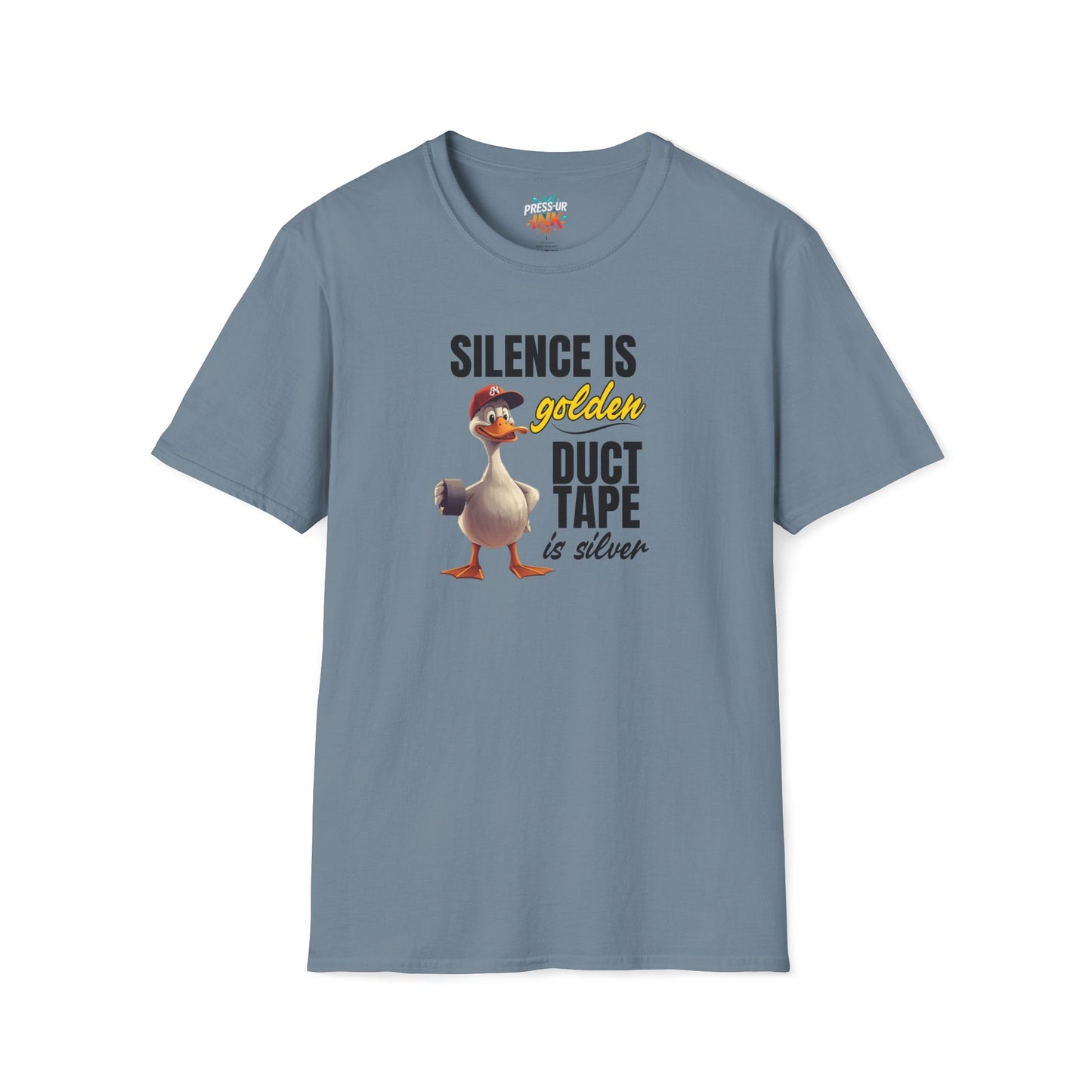 "Silence is Golden, Duct Tape is Silver" Funny Duck Tee