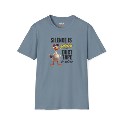 "Silence is Golden, Duct Tape is Silver" Funny Duck Tee