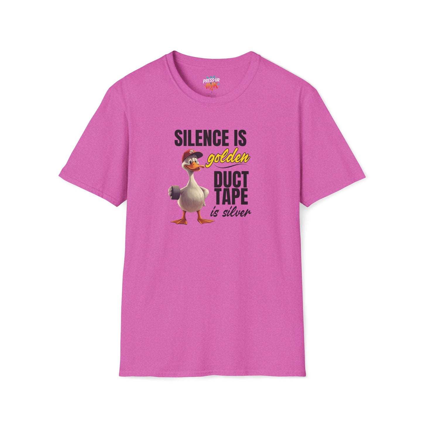 "Silence is Golden, Duct Tape is Silver" Funny Duck Tee