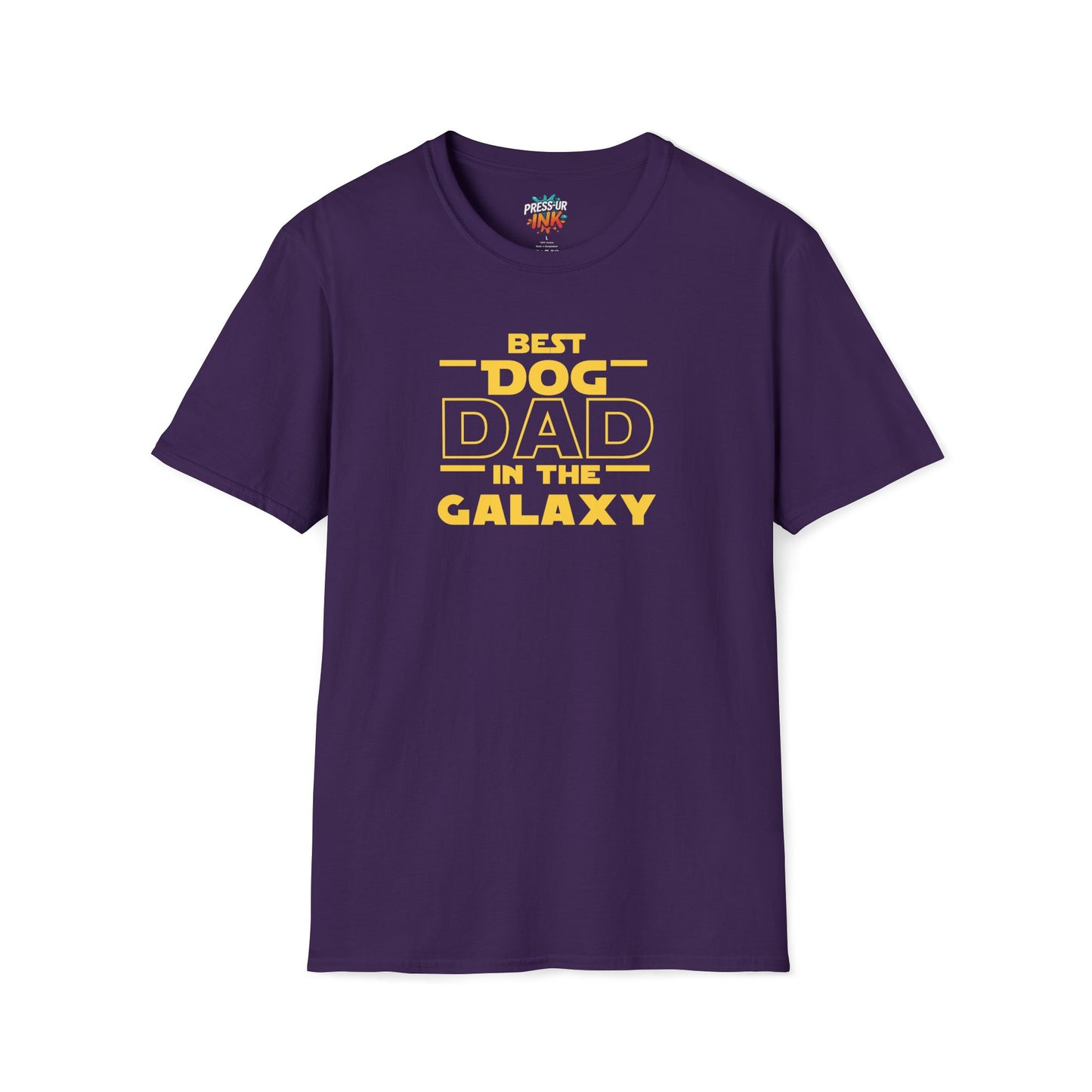 Best Dog Dad in the Galaxy T-Shirt | Funny Space Dog Lover Tee
