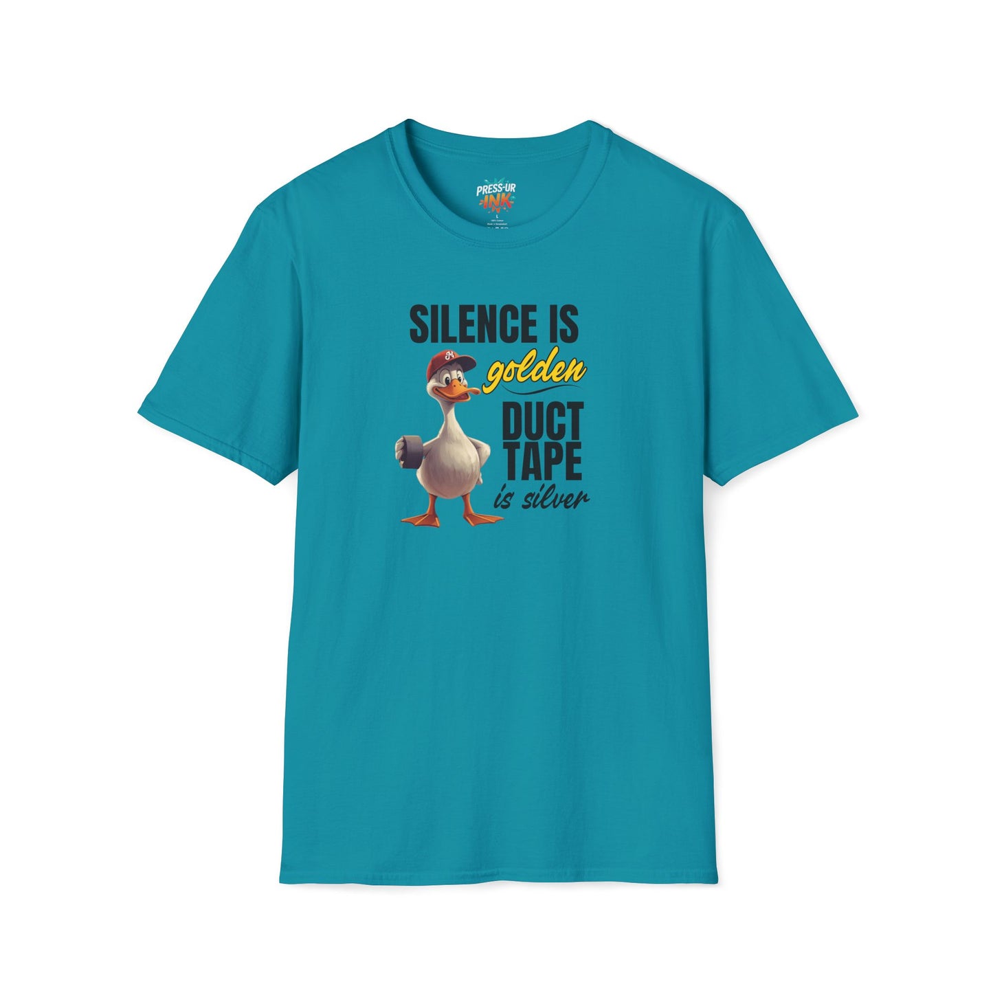 "Silence is Golden, Duct Tape is Silver" Funny Duck Tee