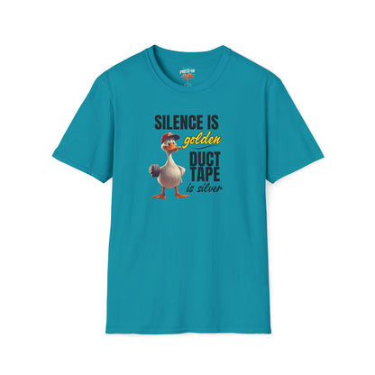 "Silence is Golden, Duct Tape is Silver" Funny Duck Tee