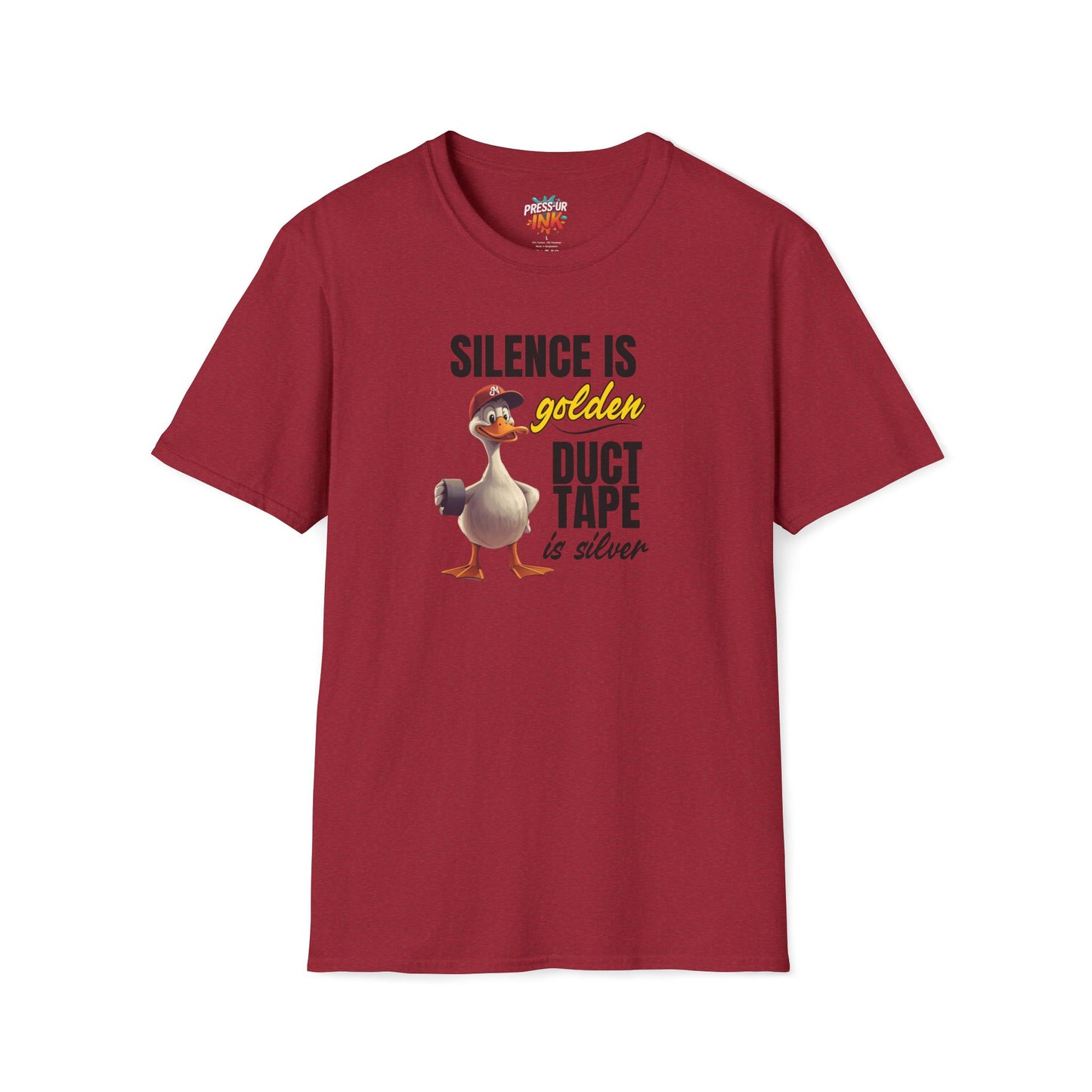 "Silence is Golden, Duct Tape is Silver" Funny Duck Tee
