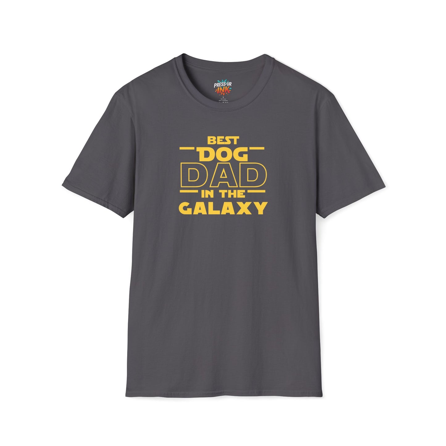 Best Dog Dad in the Galaxy T-Shirt | Funny Space Dog Lover Tee