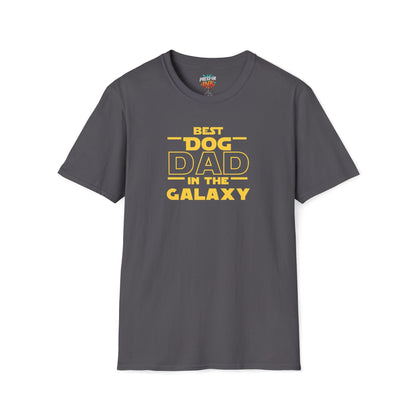 Best Dog Dad in the Galaxy T-Shirt | Funny Space Dog Lover Tee