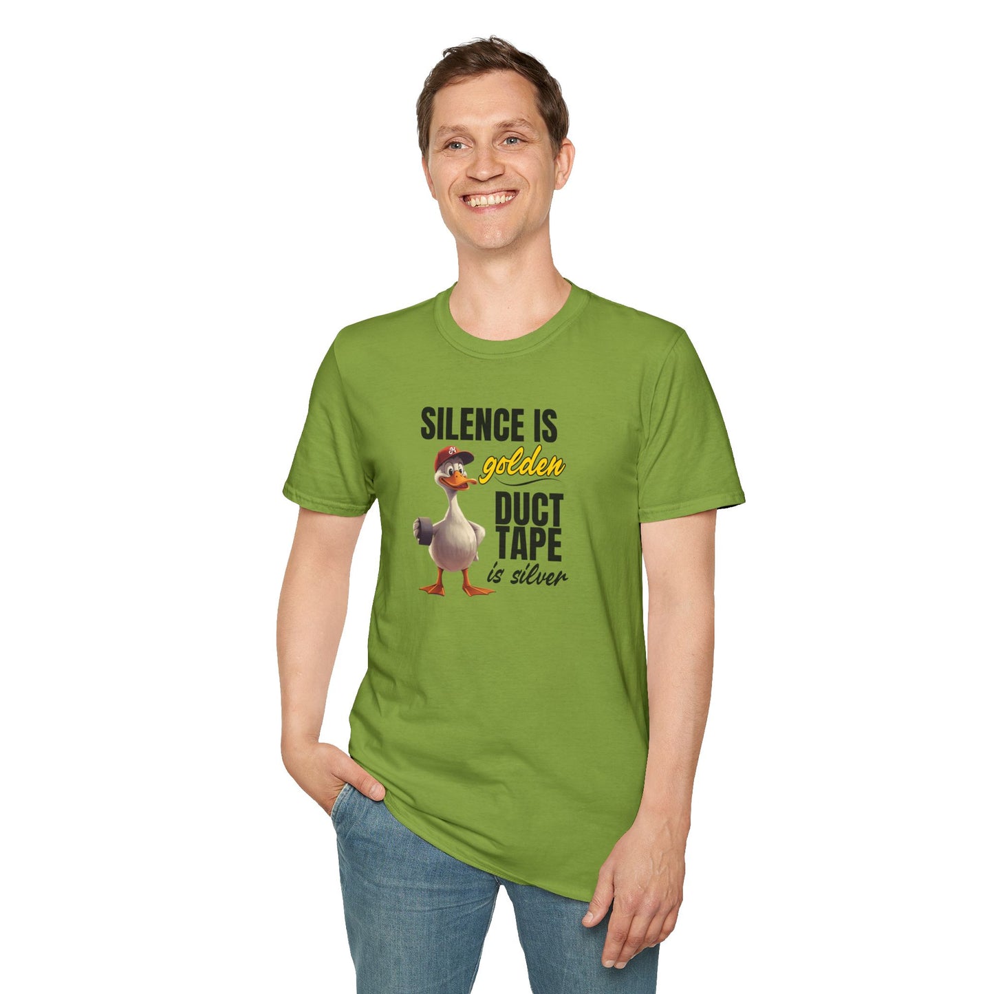 "Silence is Golden, Duct Tape is Silver" Funny Duck Tee