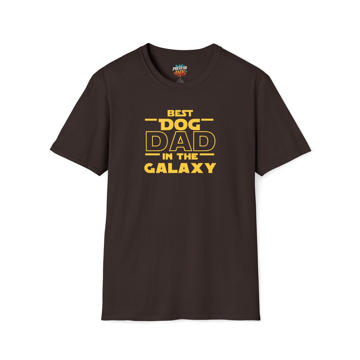 Best Dog Dad in the Galaxy T-Shirt | Funny Space Dog Lover Tee