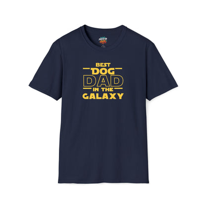 Best Dog Dad in the Galaxy T-Shirt | Funny Space Dog Lover Tee