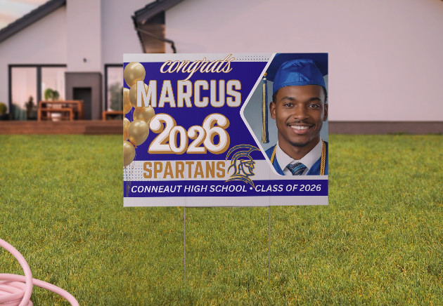 Custom Congrats Sign for Your Graduate 🎓 18" X 24"