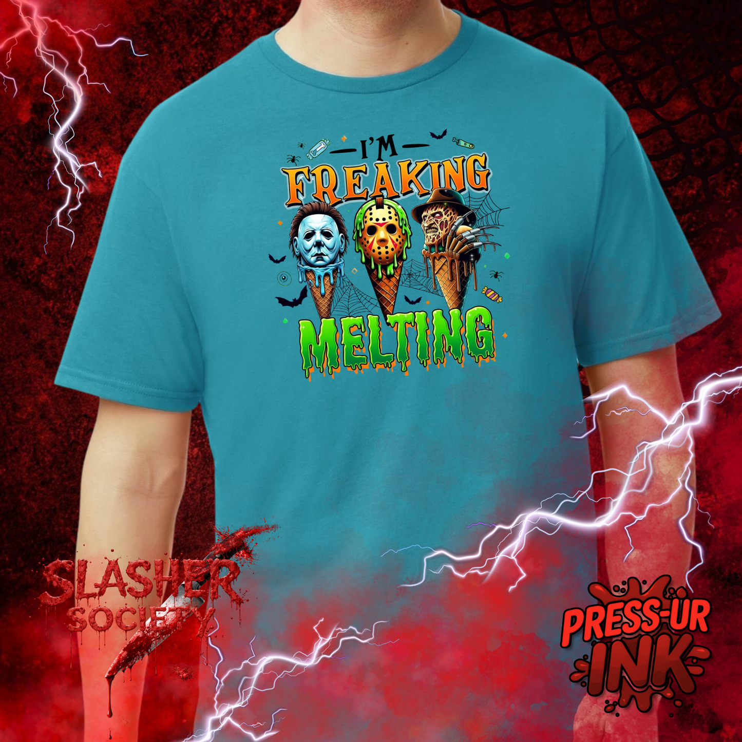 🍦🔪 I’m Freaking Melting Tee – Horror Summer Humor Shirt