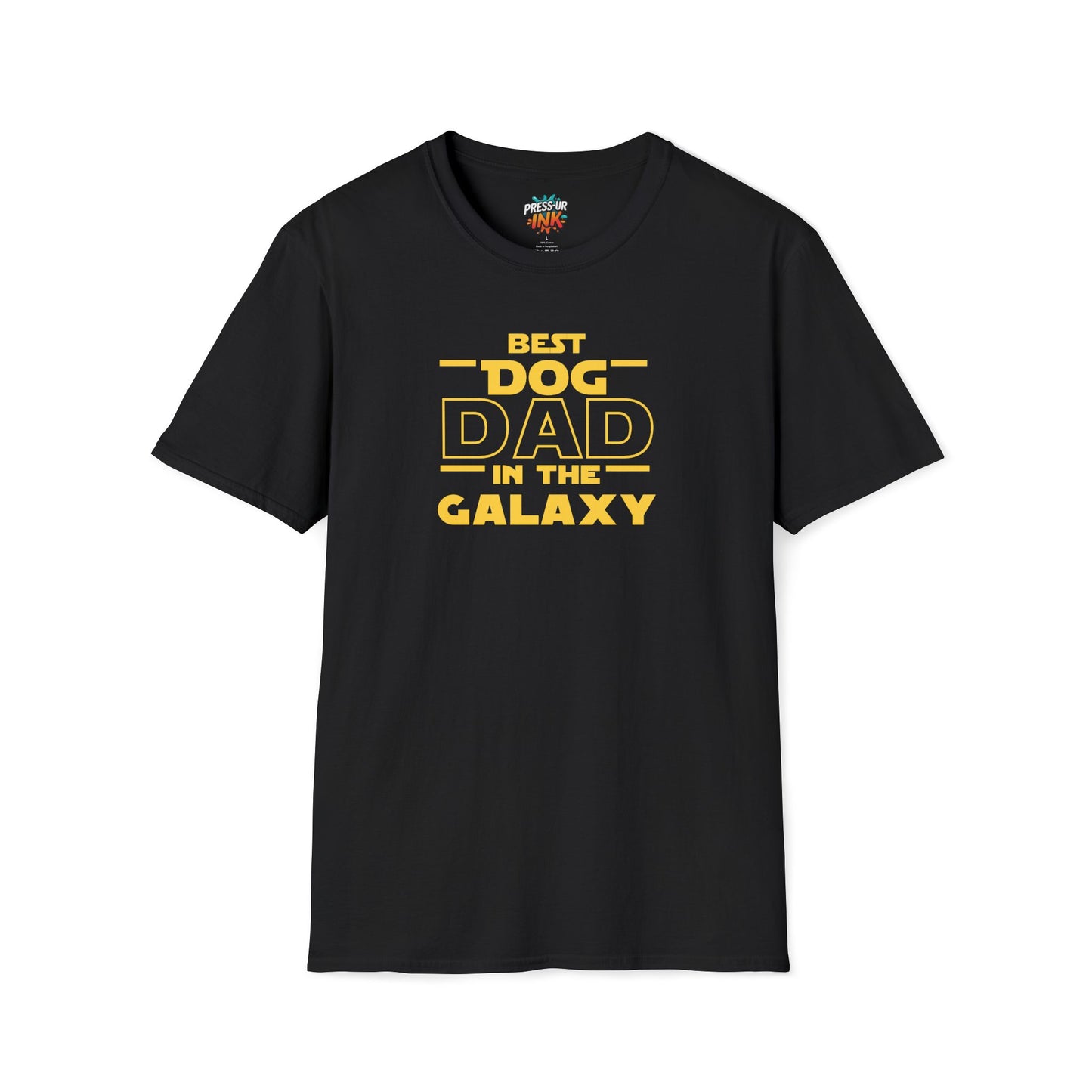 Best Dog Dad in the Galaxy T-Shirt | Funny Space Dog Lover Tee