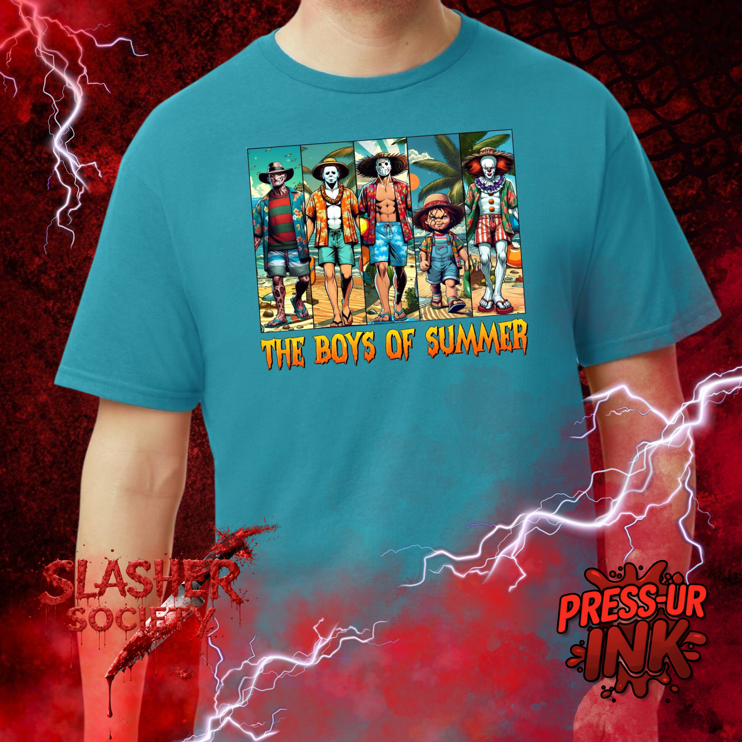🌴🔪 The Boys of Summer Tee – Horror Vacation Squad Shirt