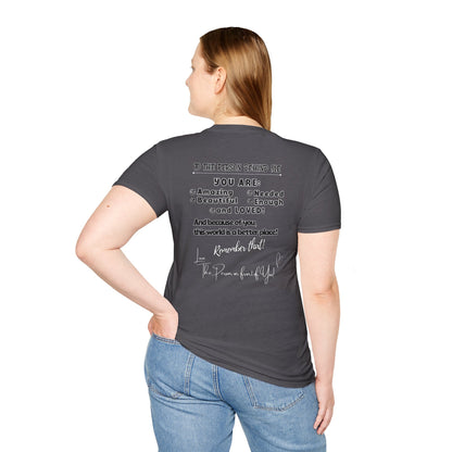 To The Person Behind Me – Uplifting Kindness Message Tee | Inspirational Positive Affirmation Shirt