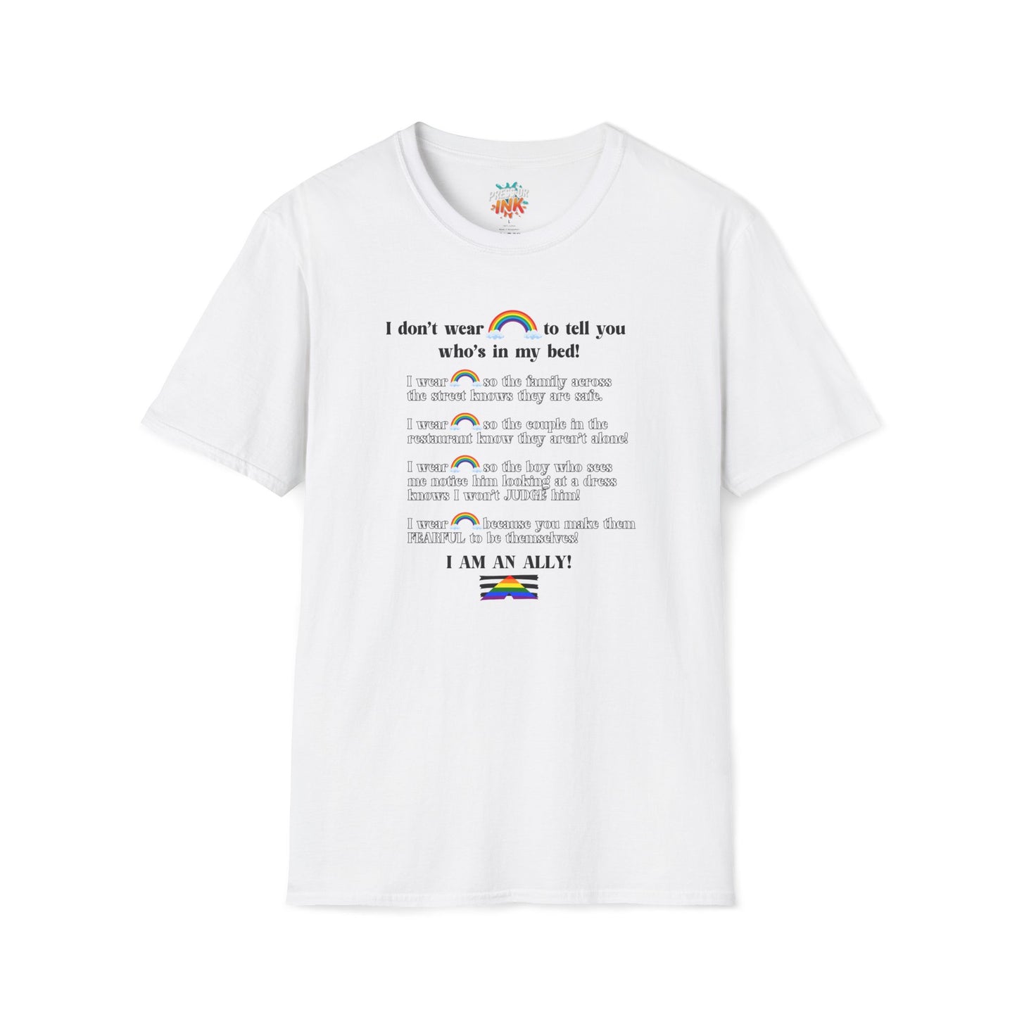 I Am An Ally – LGBTQ Support Shirt | Pride Ally Statement Tee | Inclusive Message Shirt