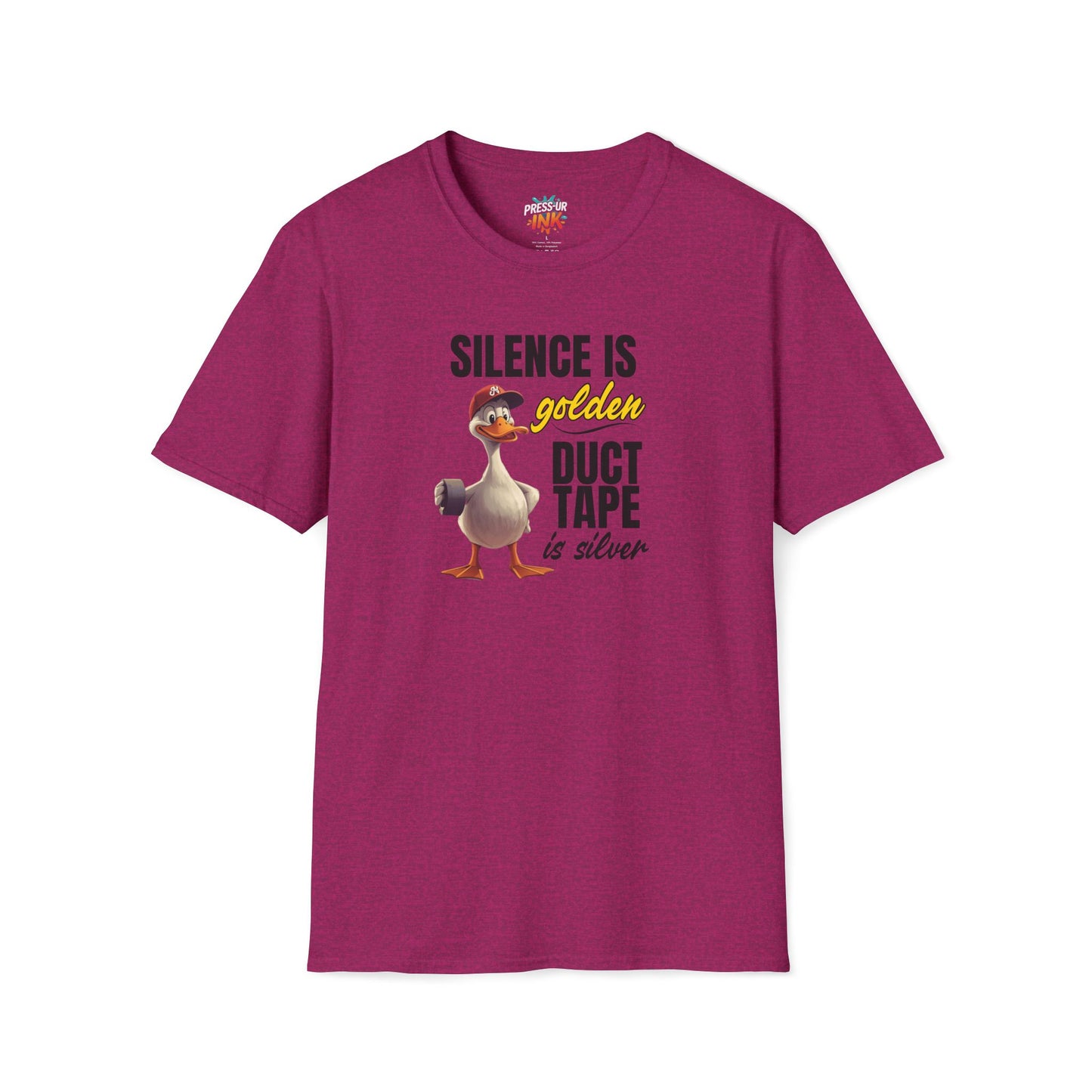 "Silence is Golden, Duct Tape is Silver" Funny Duck Tee