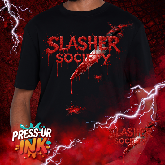 🔪💀 Slasher Society Tee – Horror Street-wear Collection