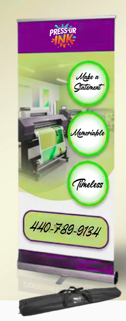 Custom Advertising/Event Banner – 31.5" x 80" Retractable Banner Stand