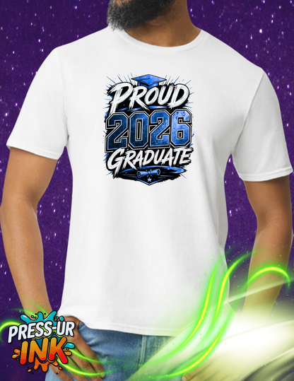 Proud 2026 Graduate Custom School Colors T-Shirt