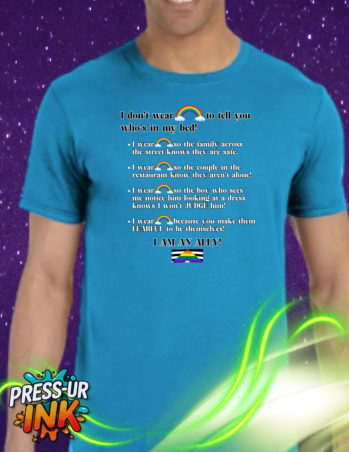 I Am An Ally – LGBTQ Support Shirt | Pride Ally Statement Tee | Inclusive Message Shirt