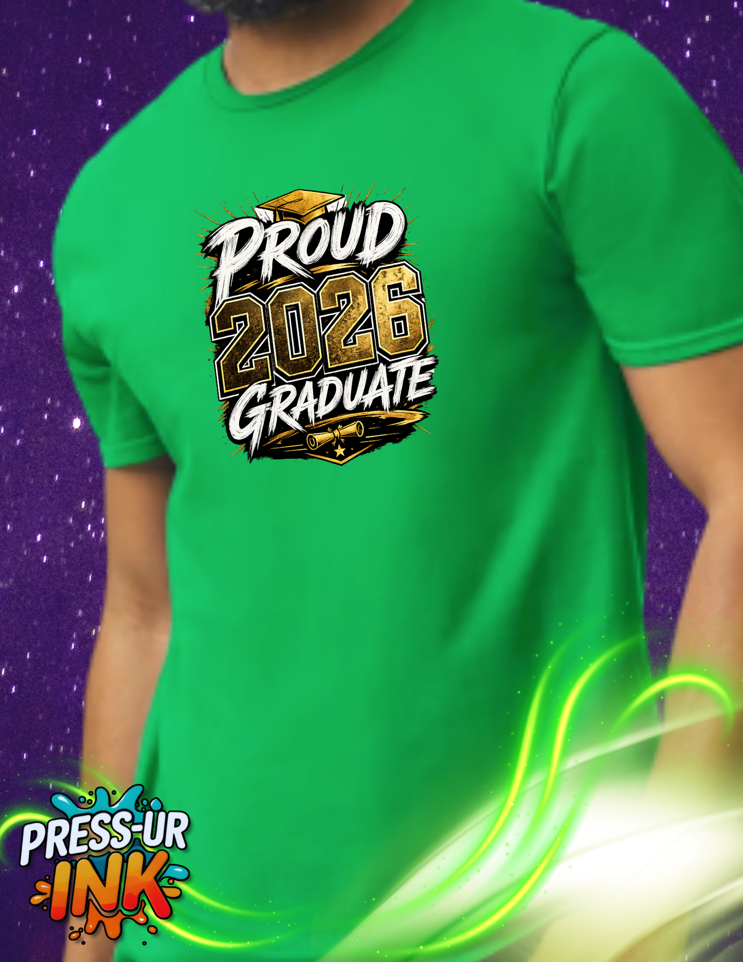 Proud 2026 Graduate Custom School Colors T-Shirt