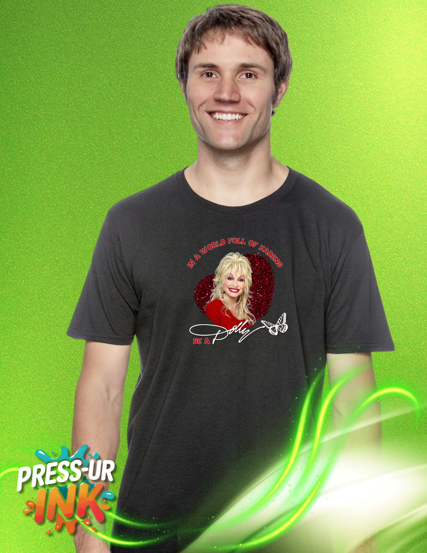 “Be a Dolly, Not a Karen – Heart Graphic Statement Tee”