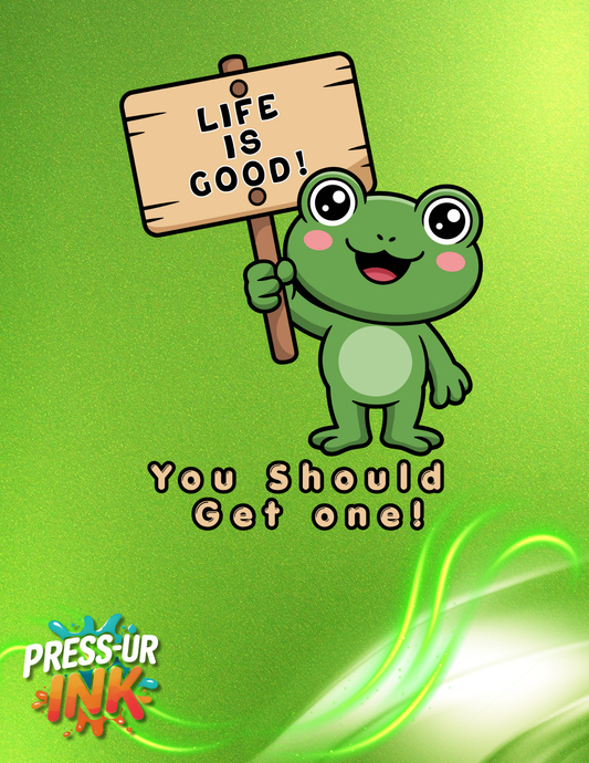 Life Is Good Funny Frog T-Shirt – Cute Frog Graphic Tee, Funny Positive Humor Shirt, Kawaii Frog Tee