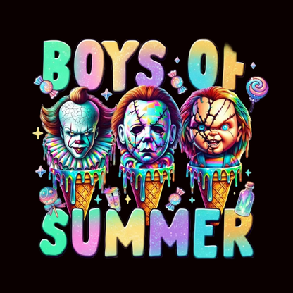 🌈🍦 Summer Vibes Tee – Cute Horror Ice Cream Shirt