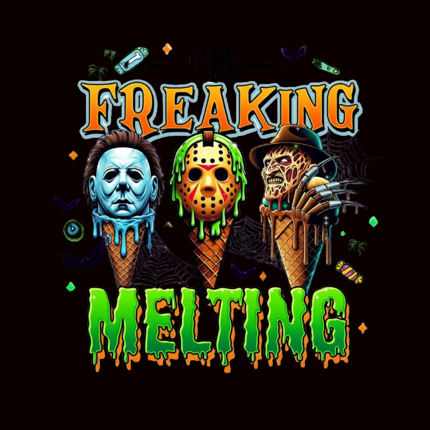 🍦🔪 I’m Freaking Melting Tee – Horror Summer Humor Shirt