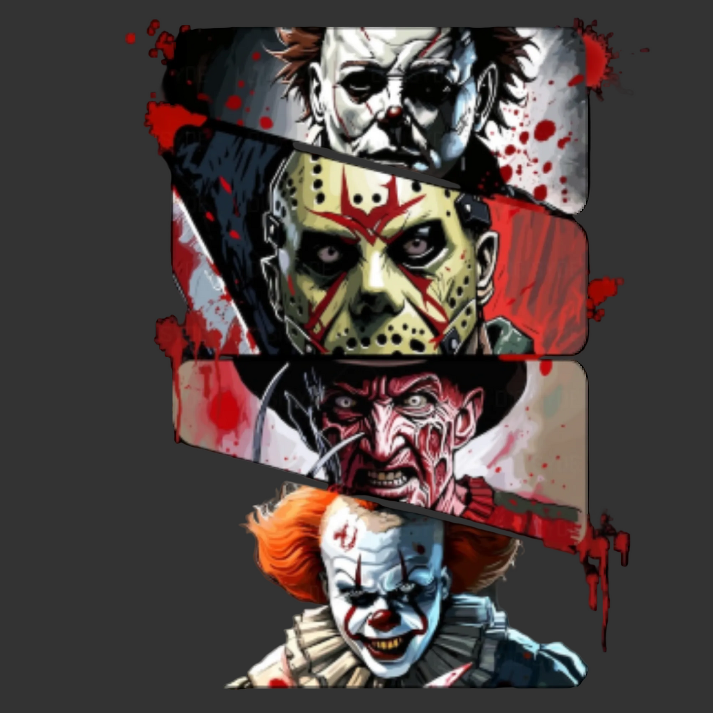 🔪💀 Slasher Stack Tee – Horror Legends Graphic Shirt