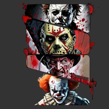 🔪💀 Slasher Stack Tee – Horror Legends Graphic Shirt