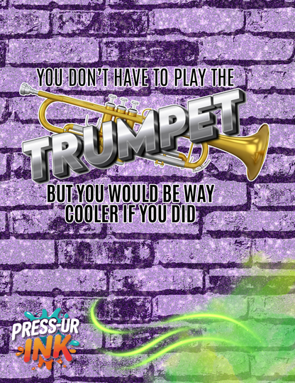 Trumpet Graphic Tee | Bold Brass Band Music Shirt