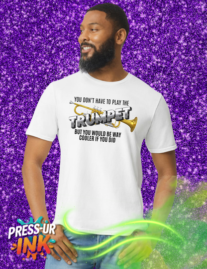 Trumpet Graphic Tee | Bold Brass Band Music Shirt