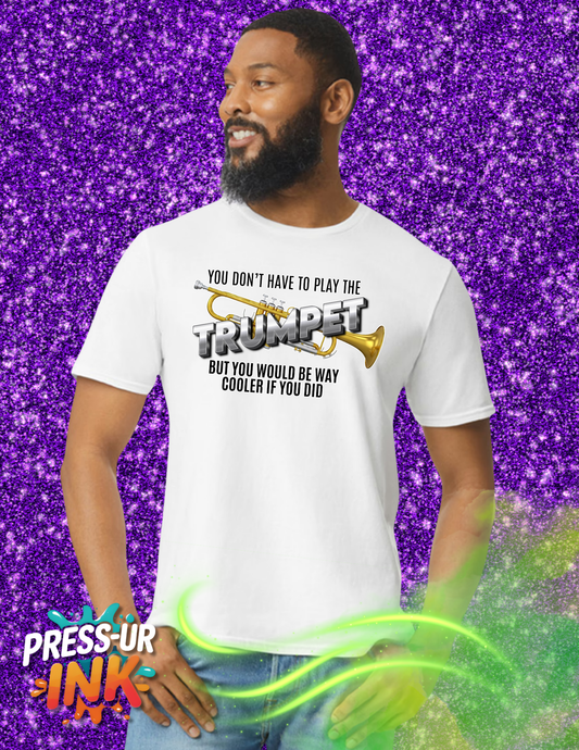 Trumpet Graphic Tee | Bold Brass Band Music Shirt