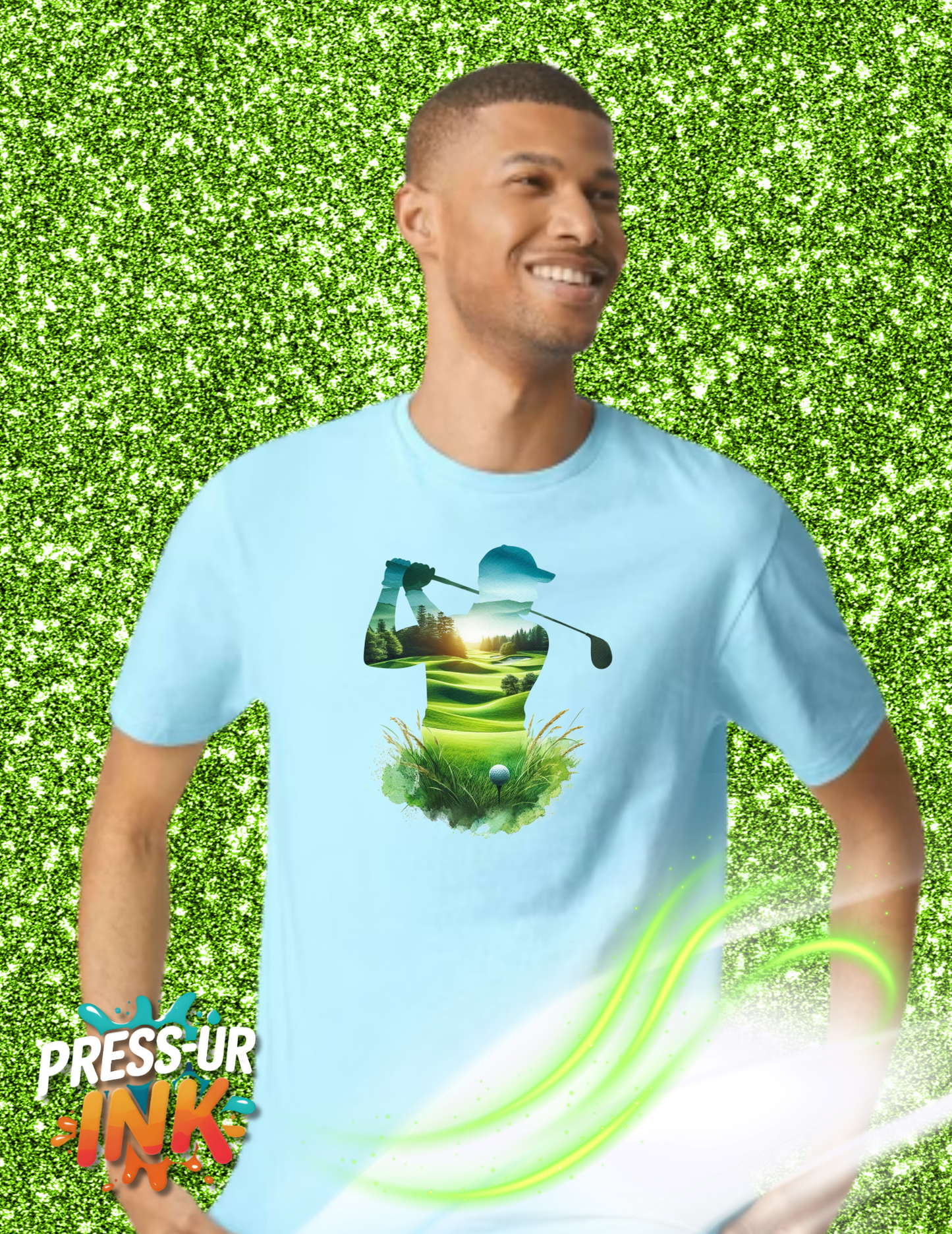 Custom Golf T-Shirt | Personalized Golfer Graphic Tee for Dad