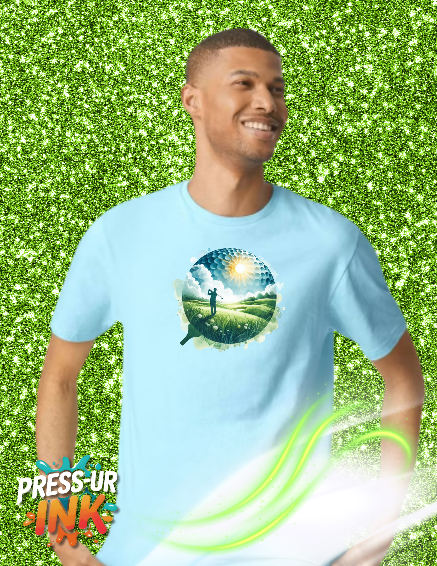 Custom Golf T-Shirt | Personalized Golfer Graphic Tee for Dad