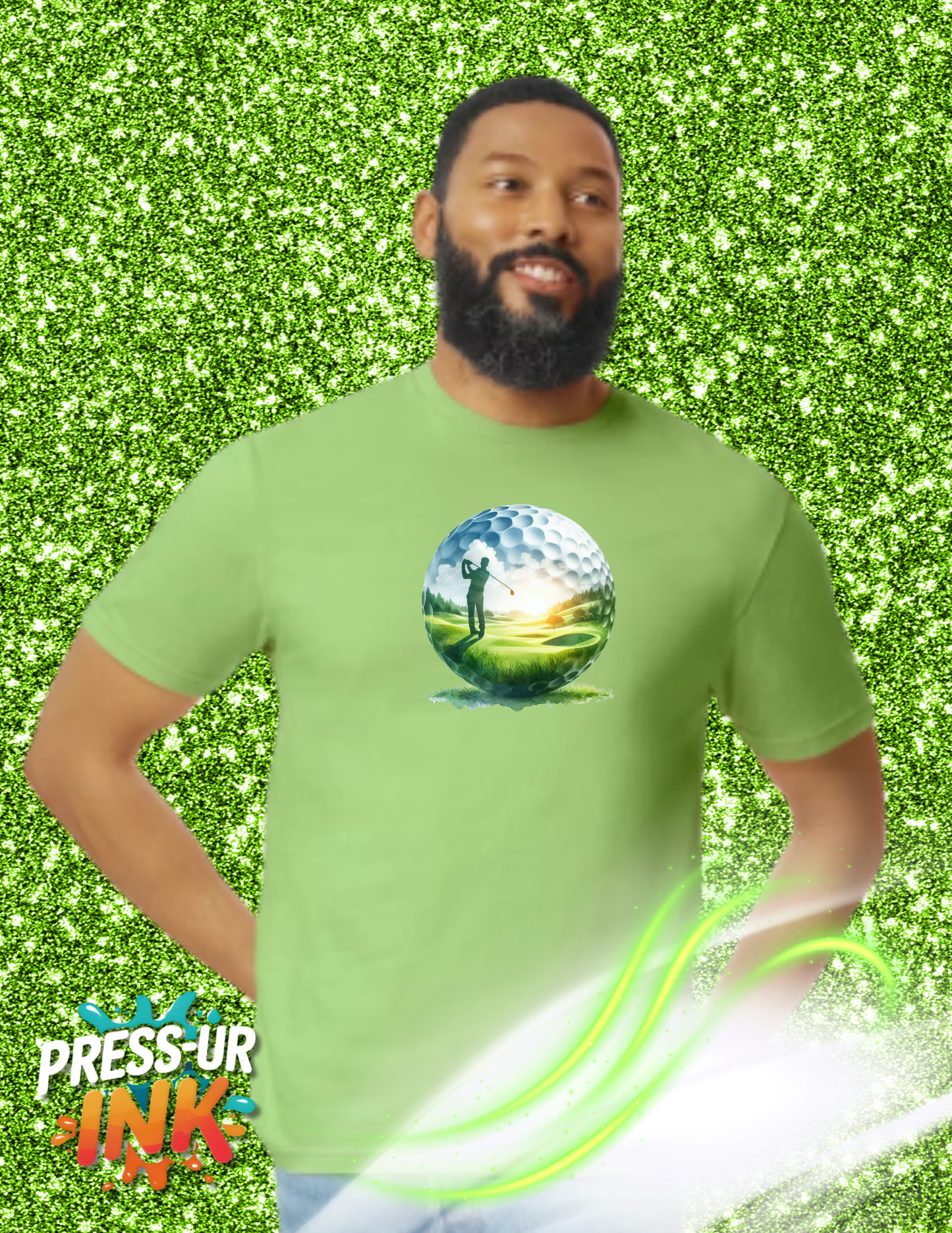 Custom Golf T-Shirt | Personalized Golfer Graphic Tee for Dad