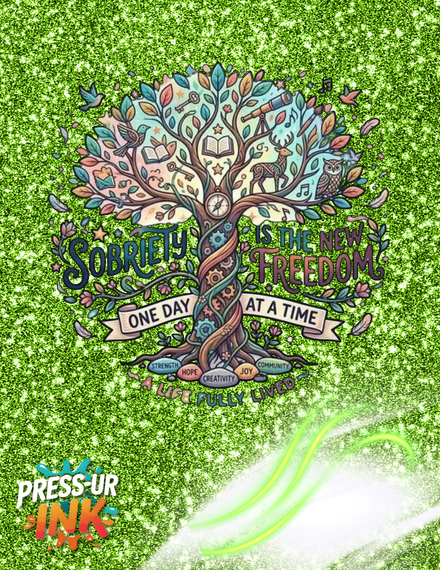 Custom Sobriety Is the New Freedom Recovery Graphic T-Shirt