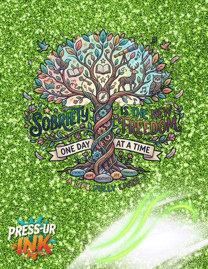 Custom Sobriety Is the New Freedom Recovery Graphic T-Shirt