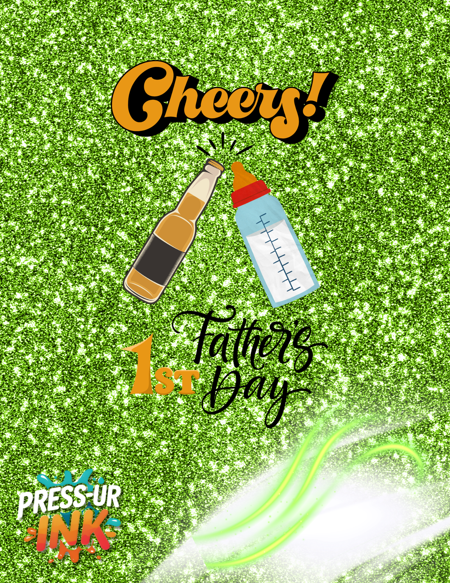 Custom Father’s Day Cheers 1st Dad Graphic T-Shirt