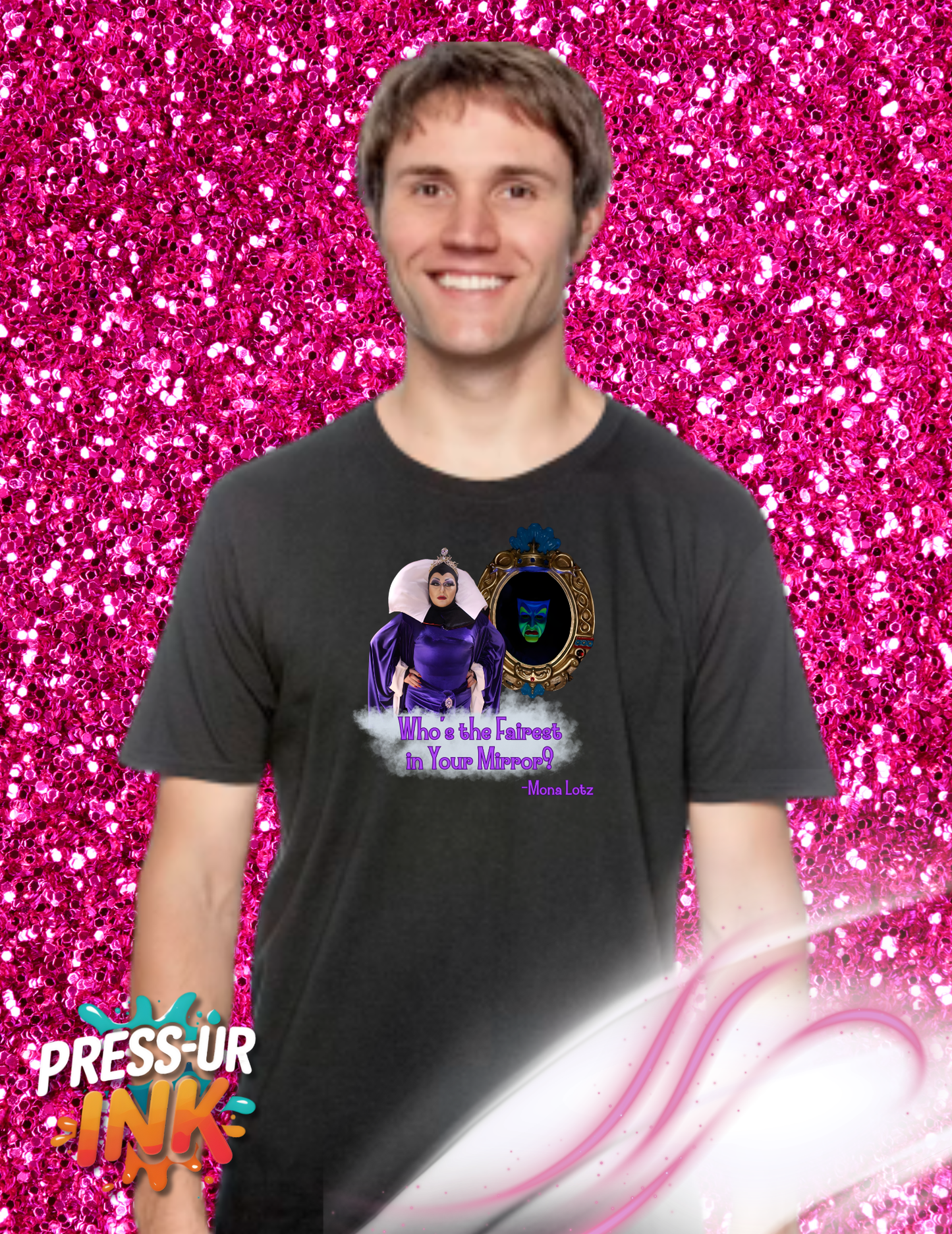 Mona Lotz “Who’s the Fairest in Your Mirror?” Evil Queen Drag Graphic Tee