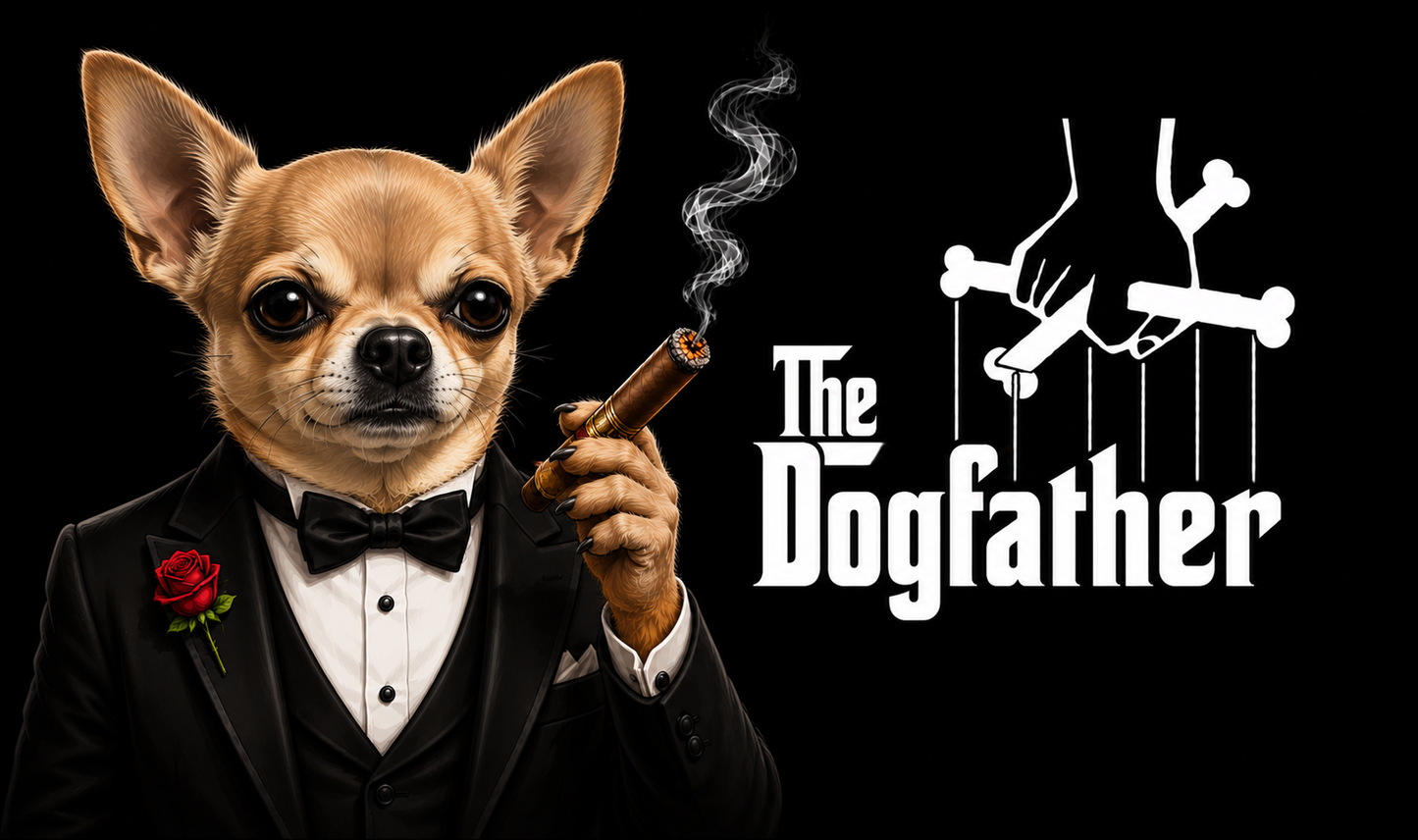 The Dogfather Shirt – Funny Dog Lover Parody Tee with Specific Breeds| Pet Owner Gift | Classic Movie-Inspired Design