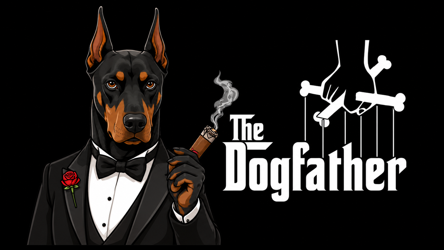 The Dogfather Shirt – Funny Dog Lover Parody Tee with Specific Breeds| Pet Owner Gift | Classic Movie-Inspired Design